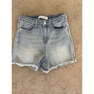 NWOT High Waist Braided Judy Blue Shorts